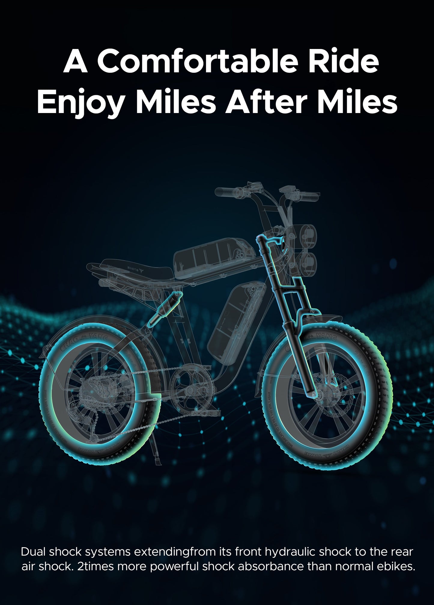 ENGWE M20 Electric Bike - Long Range, 750W Motor (Peak 1000W), Full Suspension For Max Comfort