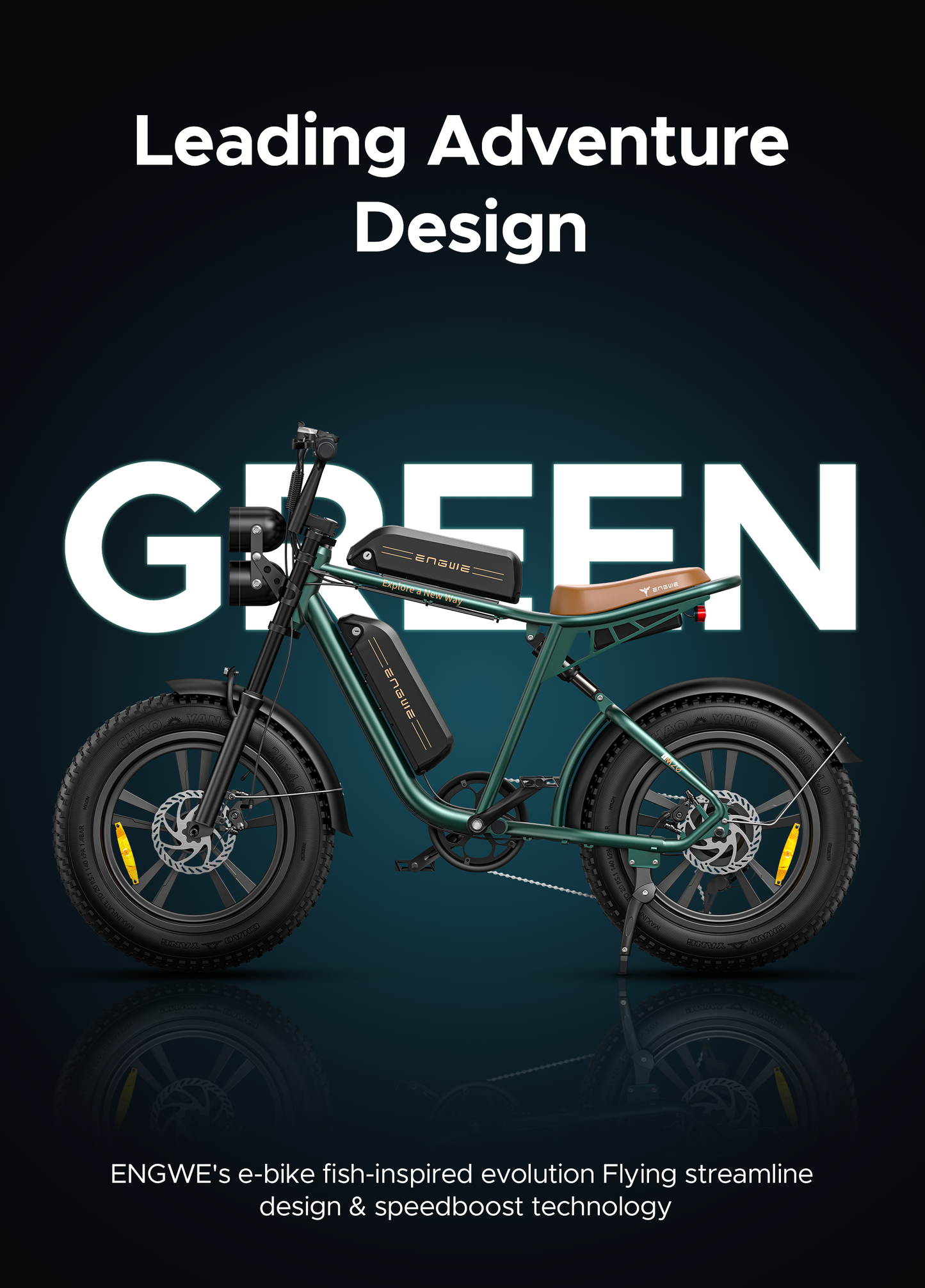 ENGWE M20 Electric Bike - Long Range, 750W Motor (Peak 1000W), Full Suspension For Max Comfort