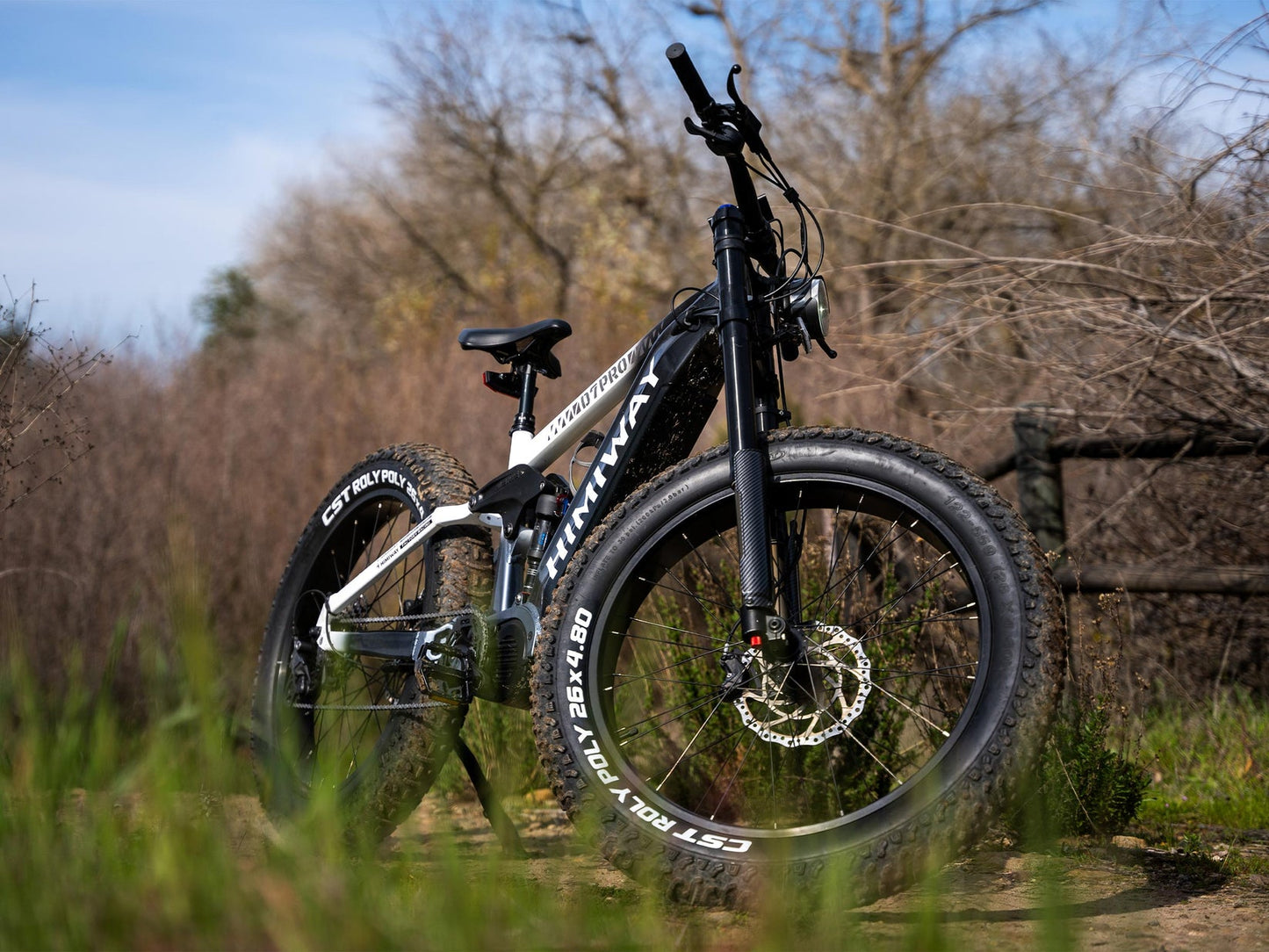 Himiway Cobra Pro Full Suspension Electric Bike w/ All Terrain Fat Tire 1000W For Steep Mountainous Hills