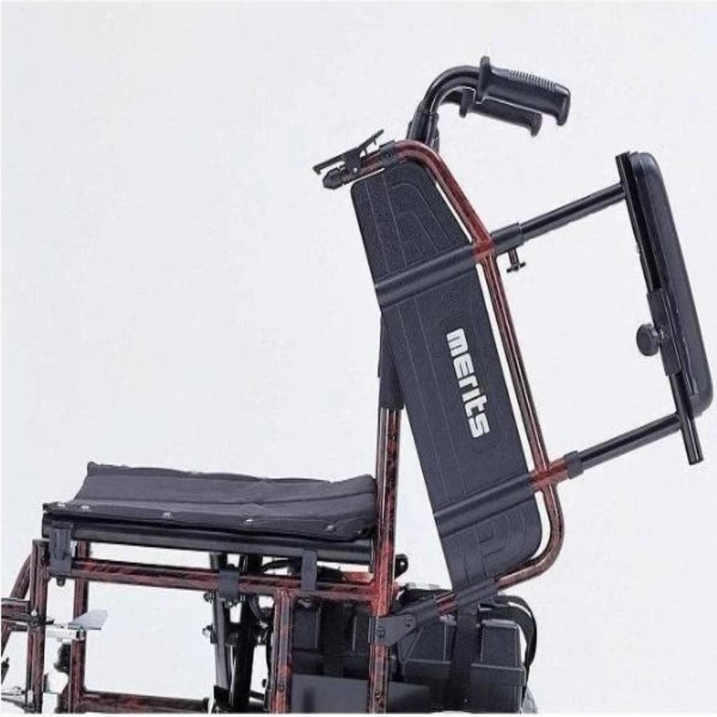 Merits Travel Ease P101 Long Distance Lightweight Folding Power Wheelchair - 300 Lbs Weight Capacity, w/ Anti Flat Tires