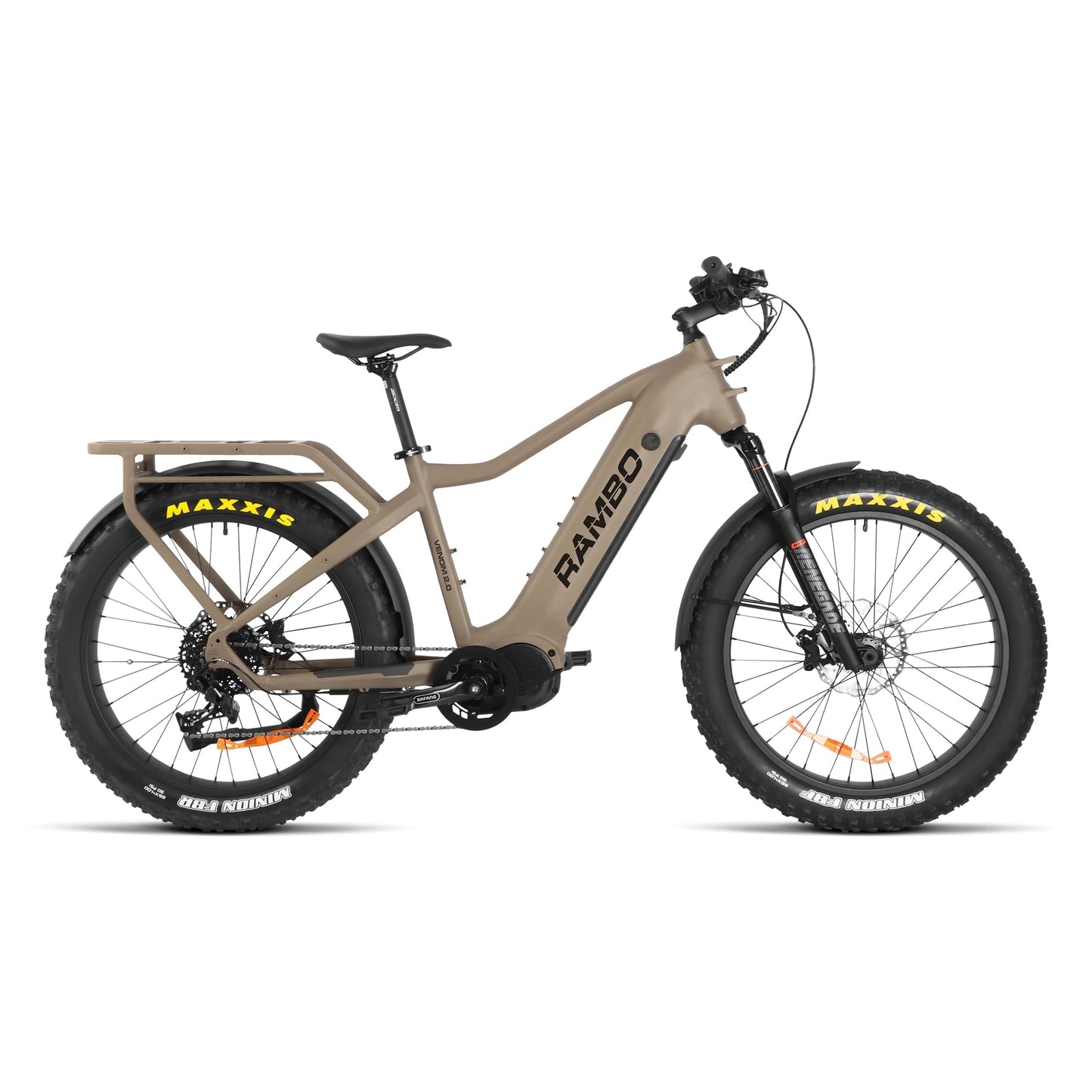 Rambo Venom 1000W Ultra Mid Drive Motor Fat Tire Electric Hunting Bike