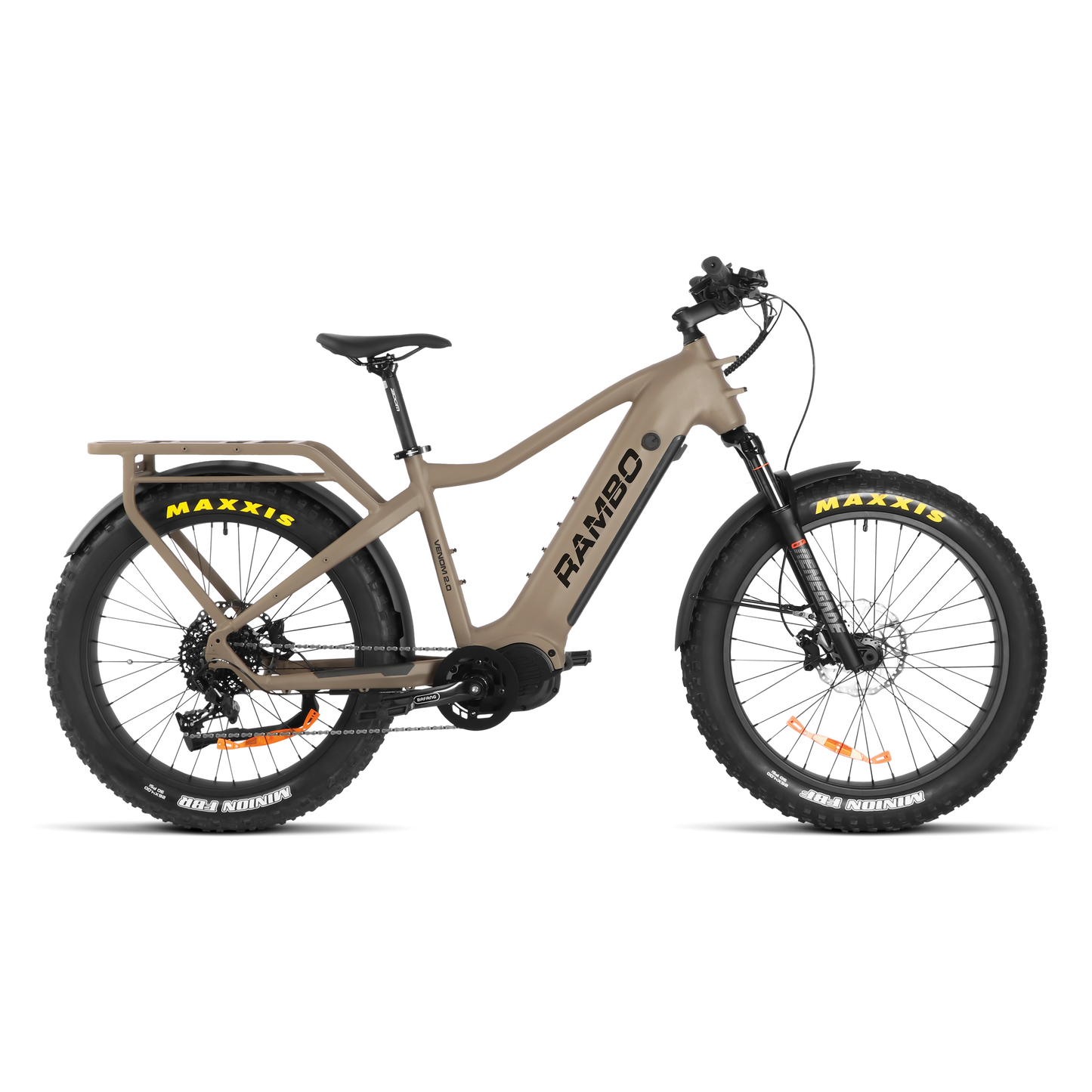 Rambo Venom 1000W Ultra Mid Drive Motor Fat Tire Electric Hunting Bike