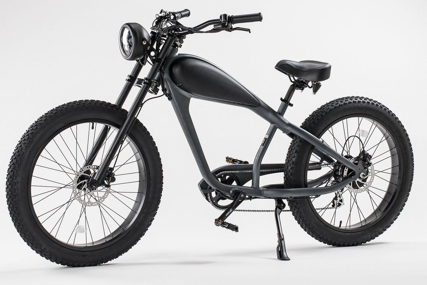 Revi Bikes Cheetah Cafe Racer Elite 26 Inch Fat Tire Ebike 48V 750W Electric Bike
