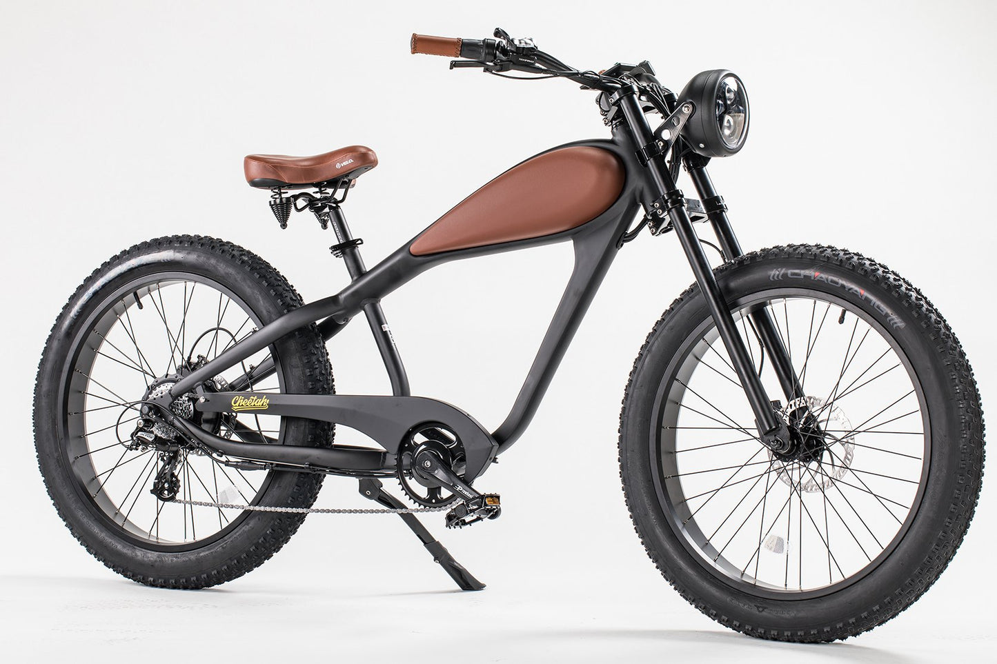 Revi Bikes Cheetah Cafe Racer Elite 26 Inch Fat Tire Ebike 48V 750W Electric Bike