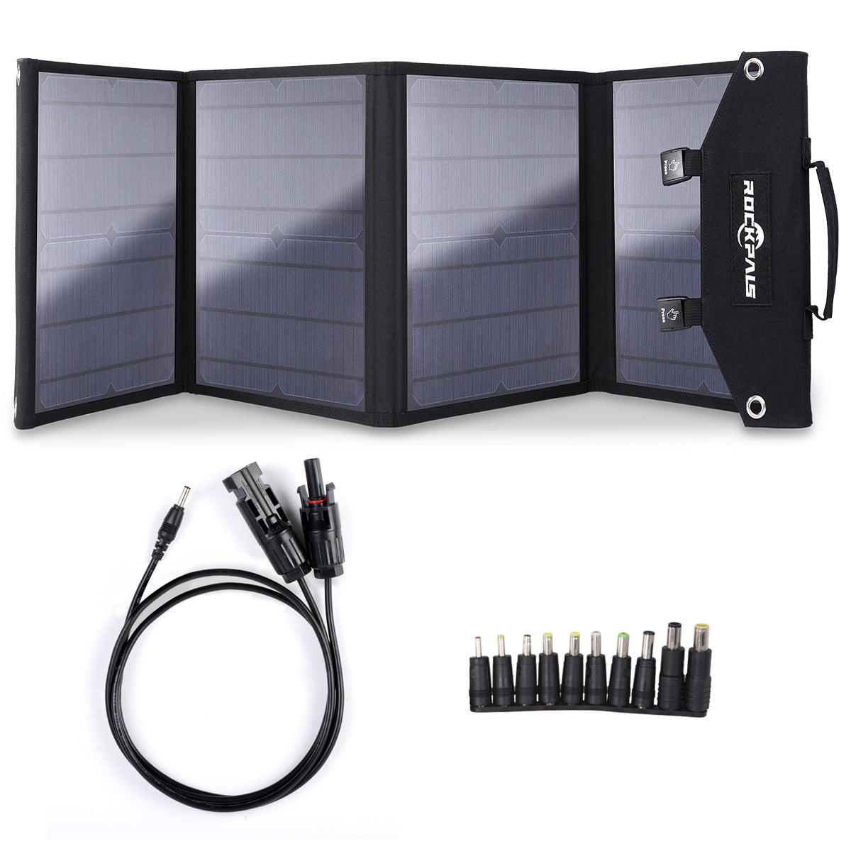 Rockpals SP003 - 100W Fold Out Solar Panel - for Camp/RV/Off Grid/Phone/Tablet