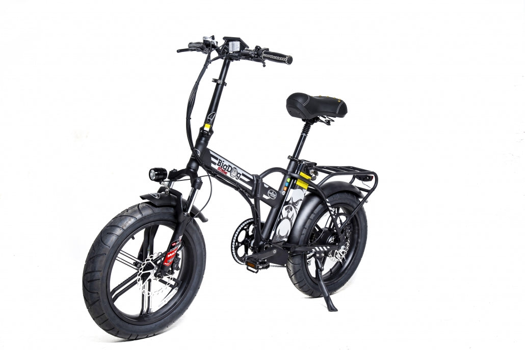 Green Bike Electric Bike Big Dog Extreme 20" Folding Fat Tire Ebike 750W 48V LCD Display