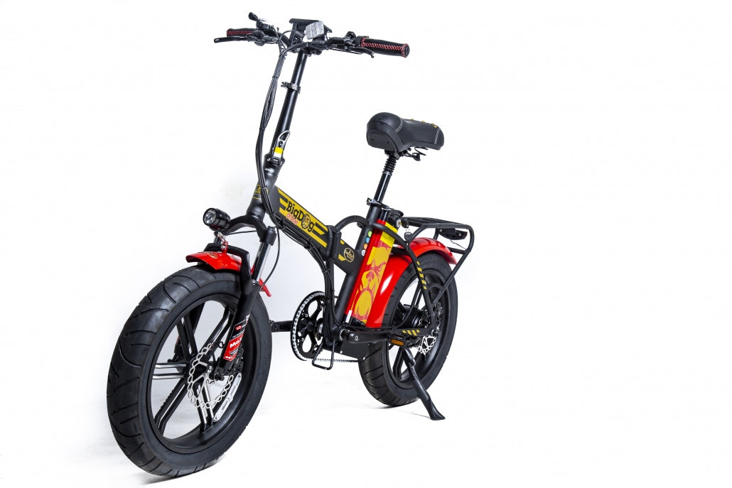Green Bike Electric Bike Big Dog Extreme 20" Folding Fat Tire Ebike 750W 48V LCD Display