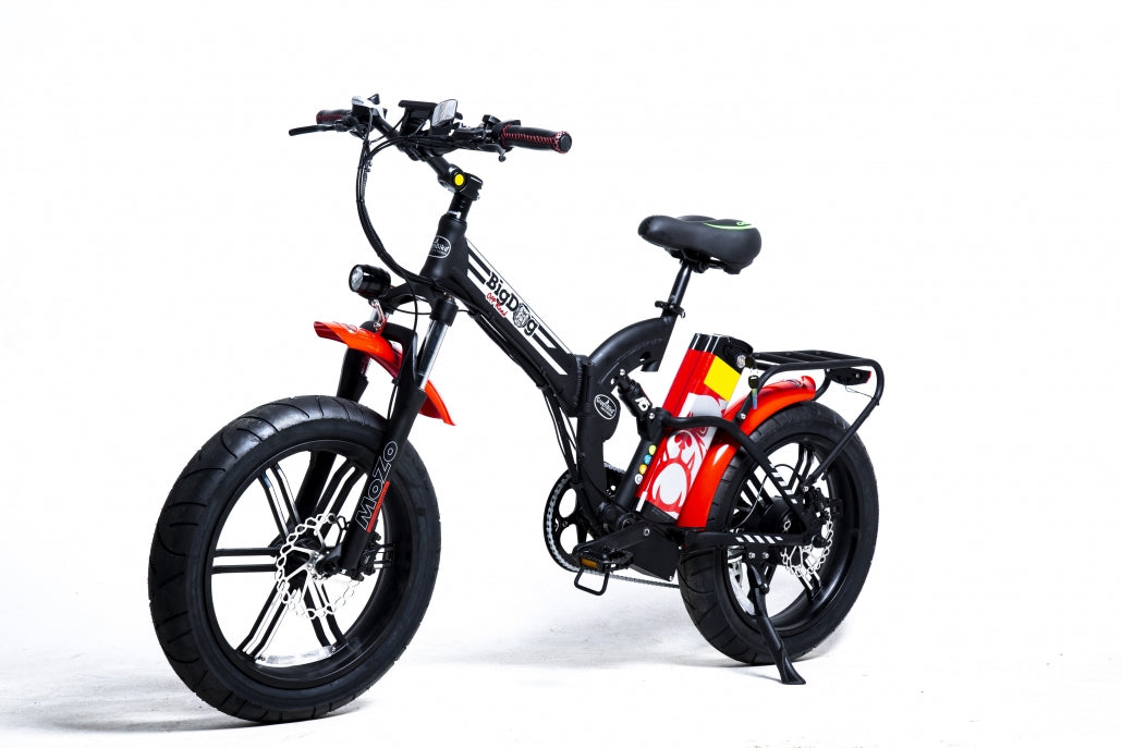 Green Bike Electric Bike Big Dog Off Road Fat Tire Folding Ebike 20" 48V 750Watt
