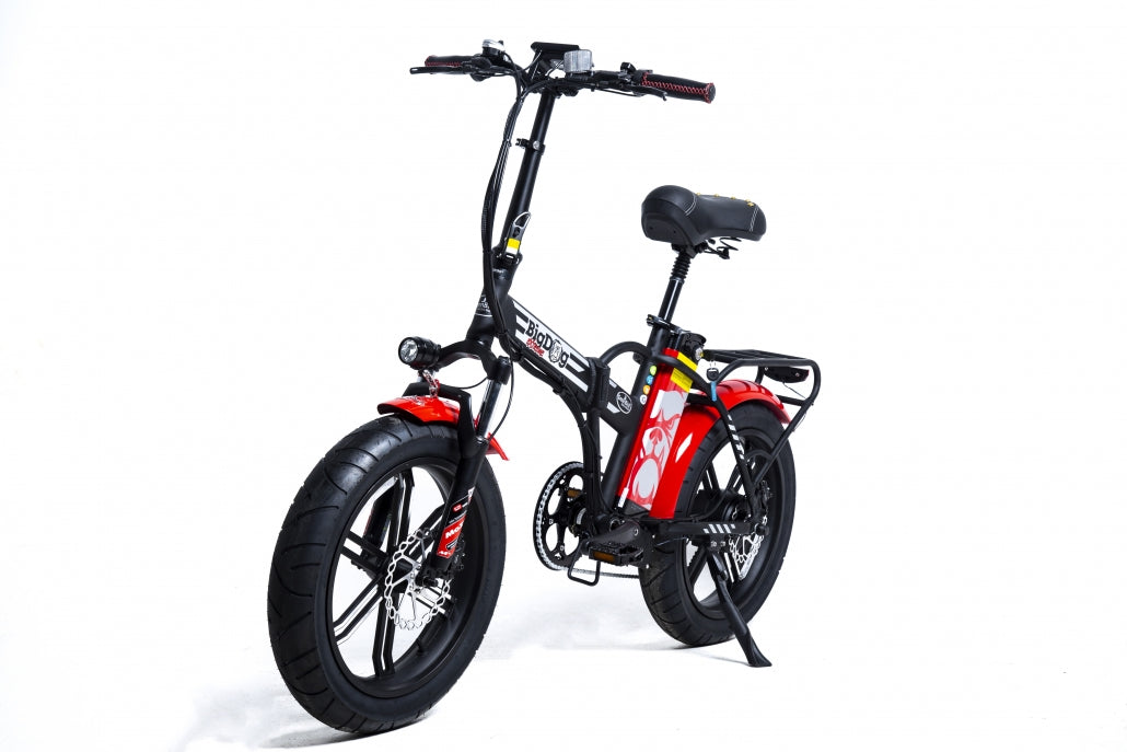 Green Bike Electric Bike Big Dog Extreme 20" Folding Fat Tire Ebike 750W 48V LCD Display