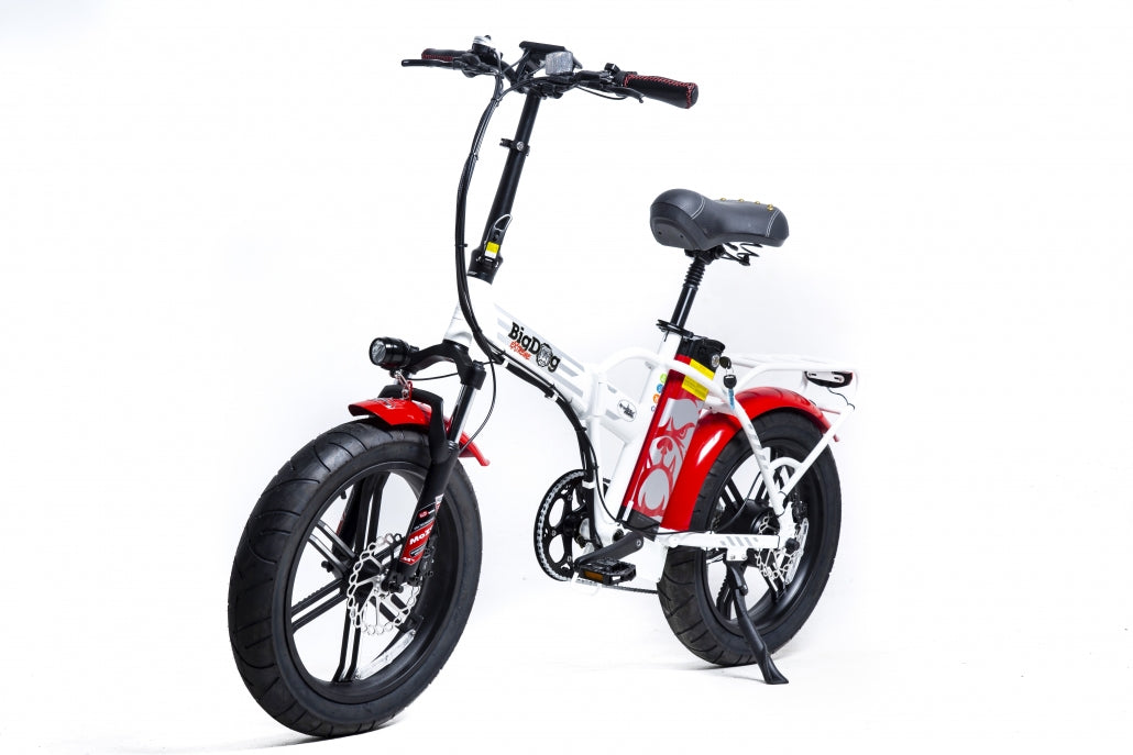 Green Bike Electric Bike Big Dog Extreme 20" Folding Fat Tire Ebike 750W 48V LCD Display