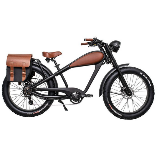 Revi  Bikes Cheetah Cafe Racer Elite 26 Inch Fat Tire Ebike 48V 750W Electric Bike