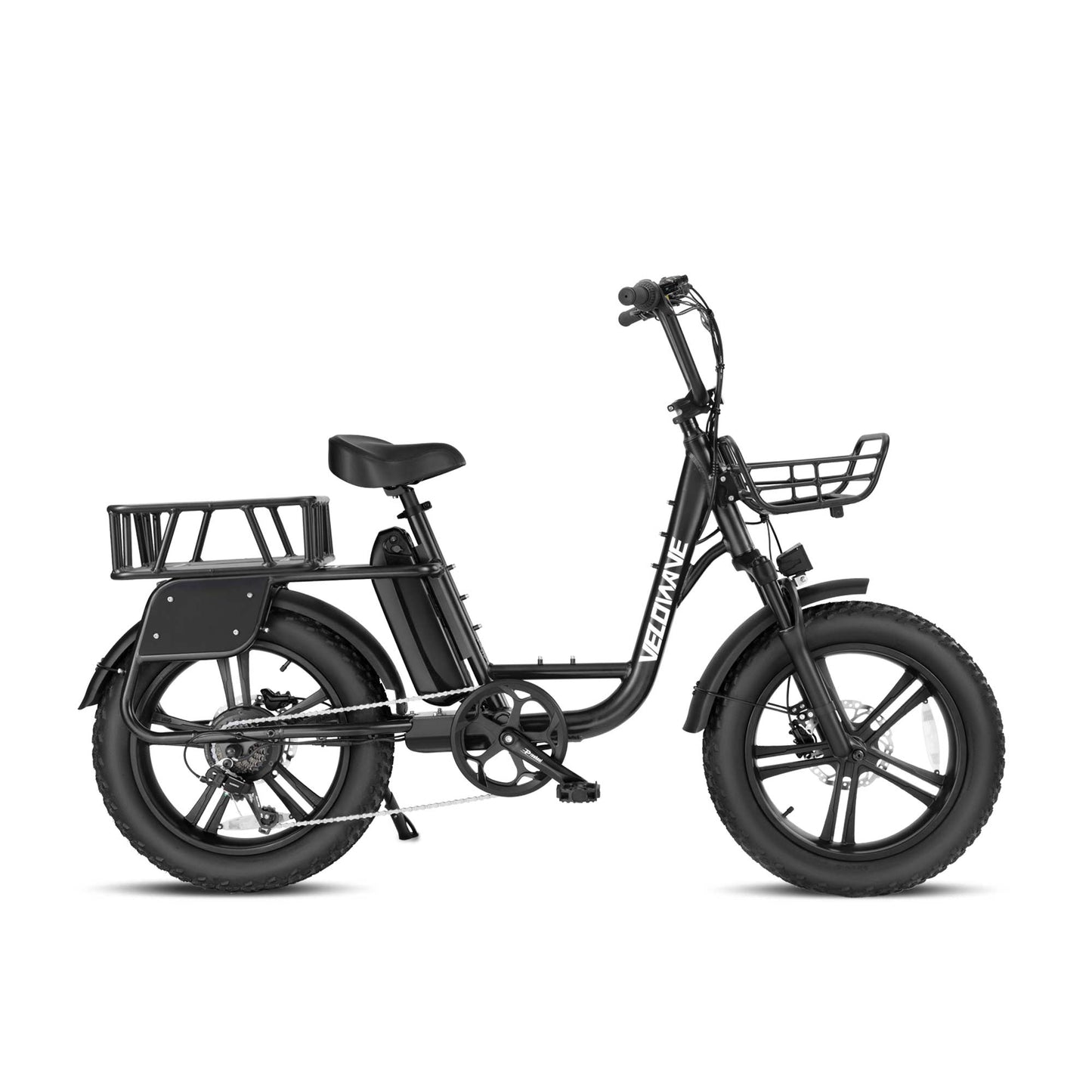 Velowave Prado S Commuter Step Thru Ebike - Fat Tire and Thick Saddle For Comfort Riding