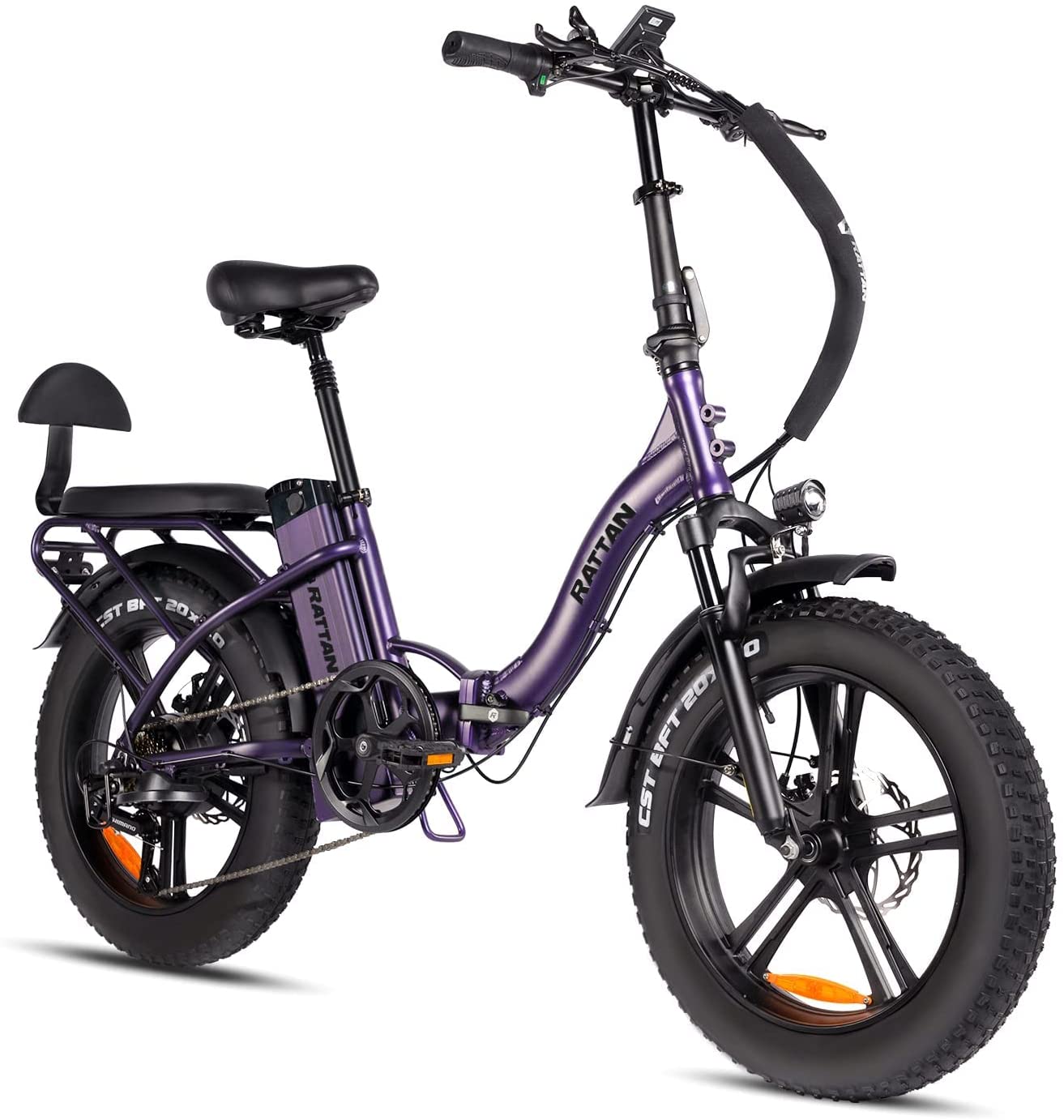 Rattan LF Pro 750W Motor Step Thru Fat Tire Foldable Electric Bike w/ Suspension Seat