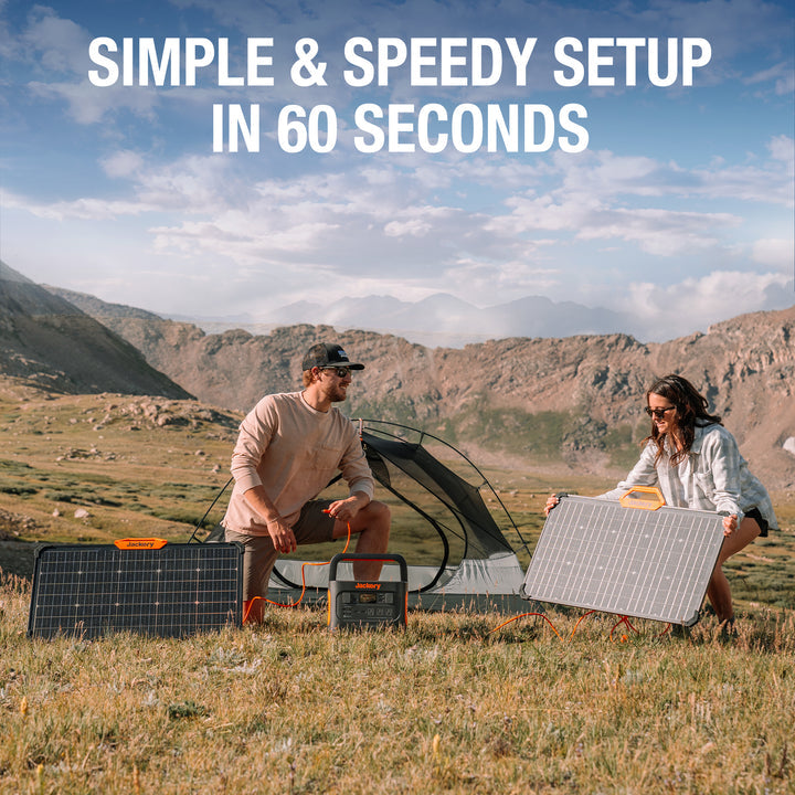 Jackery SolarSaga 80W Dual Sided Solar Panels - Waterproof and Dustproof - Compatible with All Power Stations