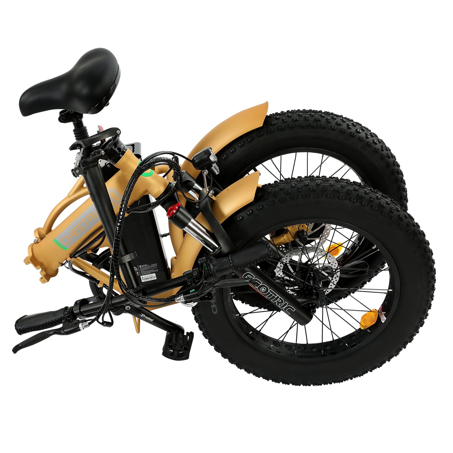 Ecotric 48V Portable Folding Fat Tire Long Distance eBike 500W w/ LCD Display For Leisure