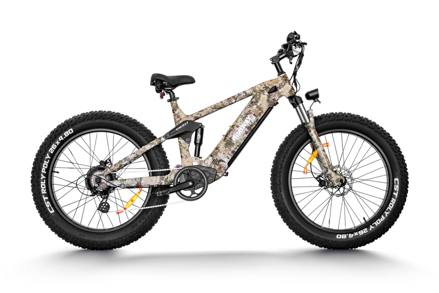 Himiway Cobra D7 Electric Bike 1000W All Terrain Super Fat Tires and Full Suspension Off-Road Hunting