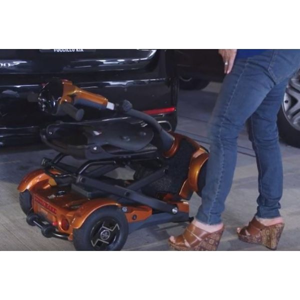 EV Rider TeQno Automatic Folding Mobility Scooter - Electromagnetic Safety Brakes 250lbs Weight Capacity
