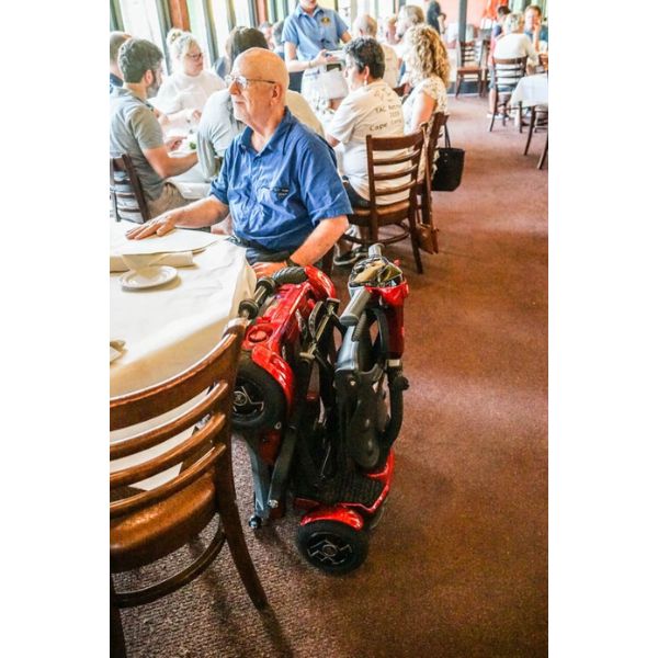 EV Rider TeQno Automatic Folding Mobility Scooter - Electromagnetic Safety Brakes 250lbs Weight Capacity