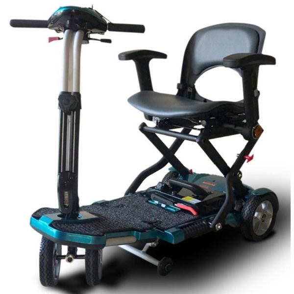 EV Rider Transport Plus Lightweight Easy Folding Mobility Scooter - Long Distance w/ Anti Flat Tires