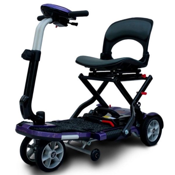 EV Rider Transport Plus Lightweight Easy Folding Mobility Scooter - Long Distance w/ Anti Flat Tires