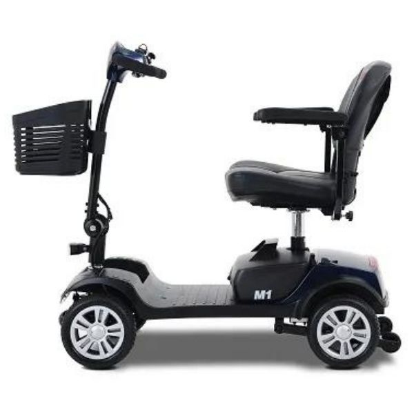 Metro Mobility M1 Portable 4-Wheel Foldable Mobility Scooter - Long Distance, 300lbs Weight Capacity w/ Flat Free Tires