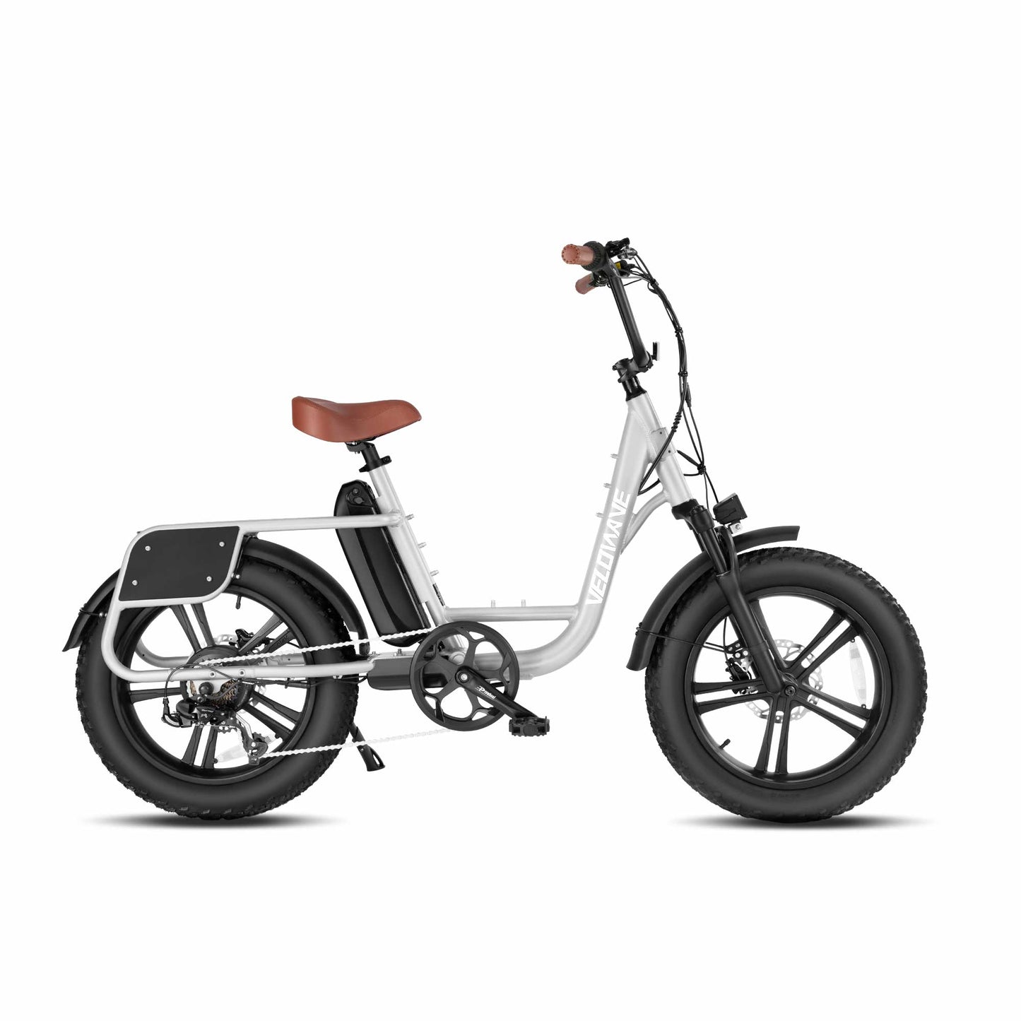 Velowave Prado S Commuter Step Thru Ebike - Fat Tire and Thick Saddle For Comfort Riding