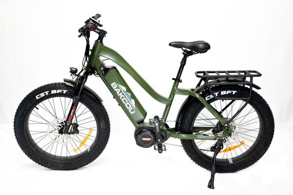Bakcou Mule Elite Step Through 24" Electric Hunting Bike Bafang Ultra Mid Drive Motor