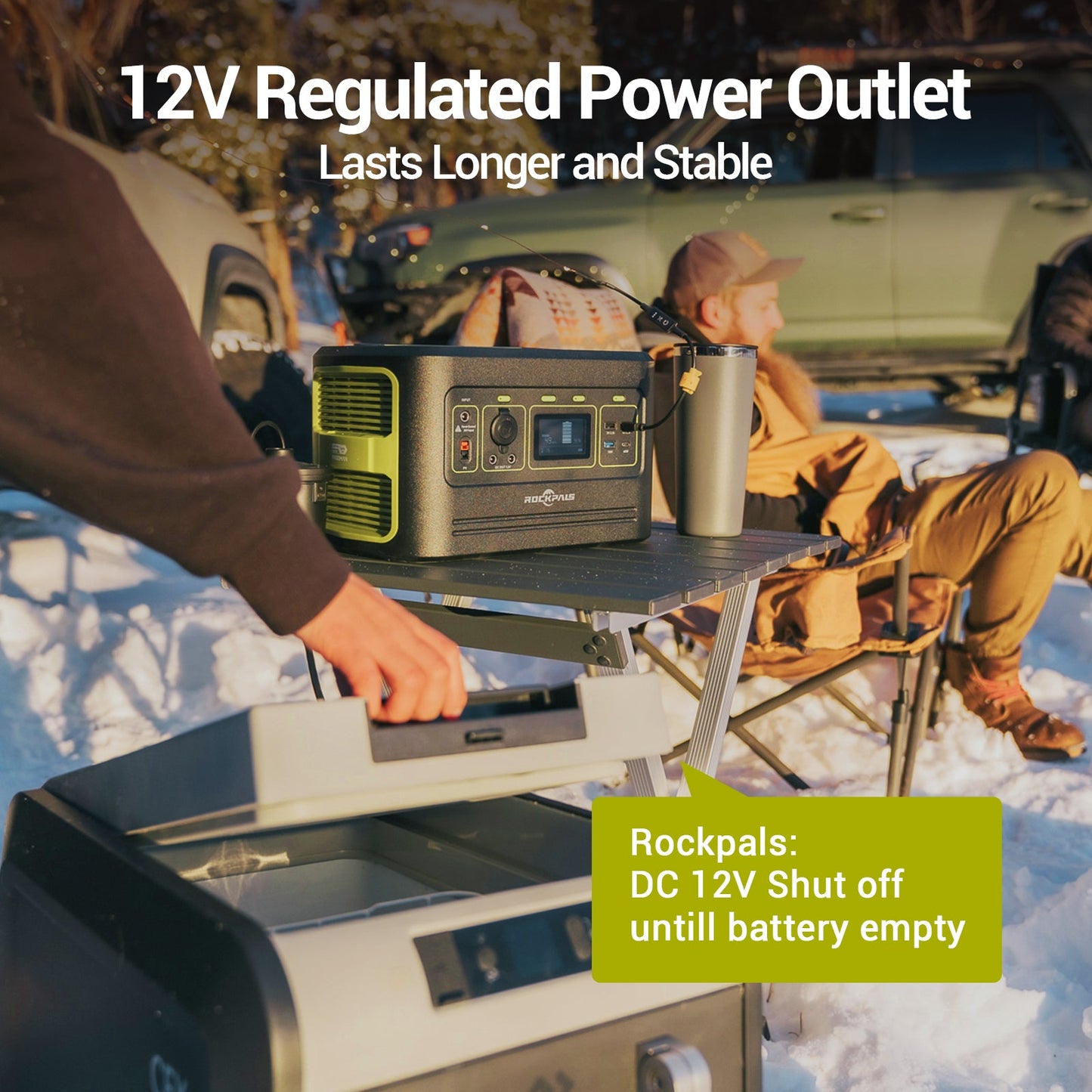 Rockpals Freeman 600W Portable Power Station - Solar Generator with Fast Charging, 110V AC Outlets