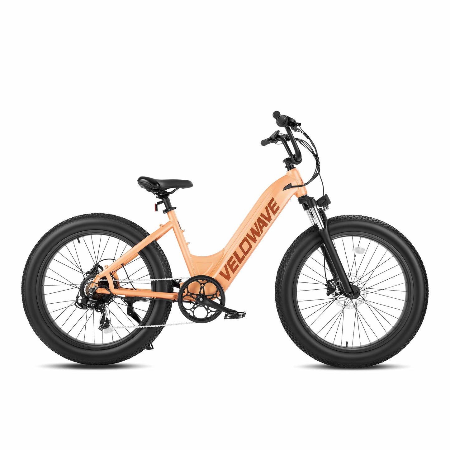 Velowave Rover Step Thru Fat Tire Electric Bike - 750W Motor