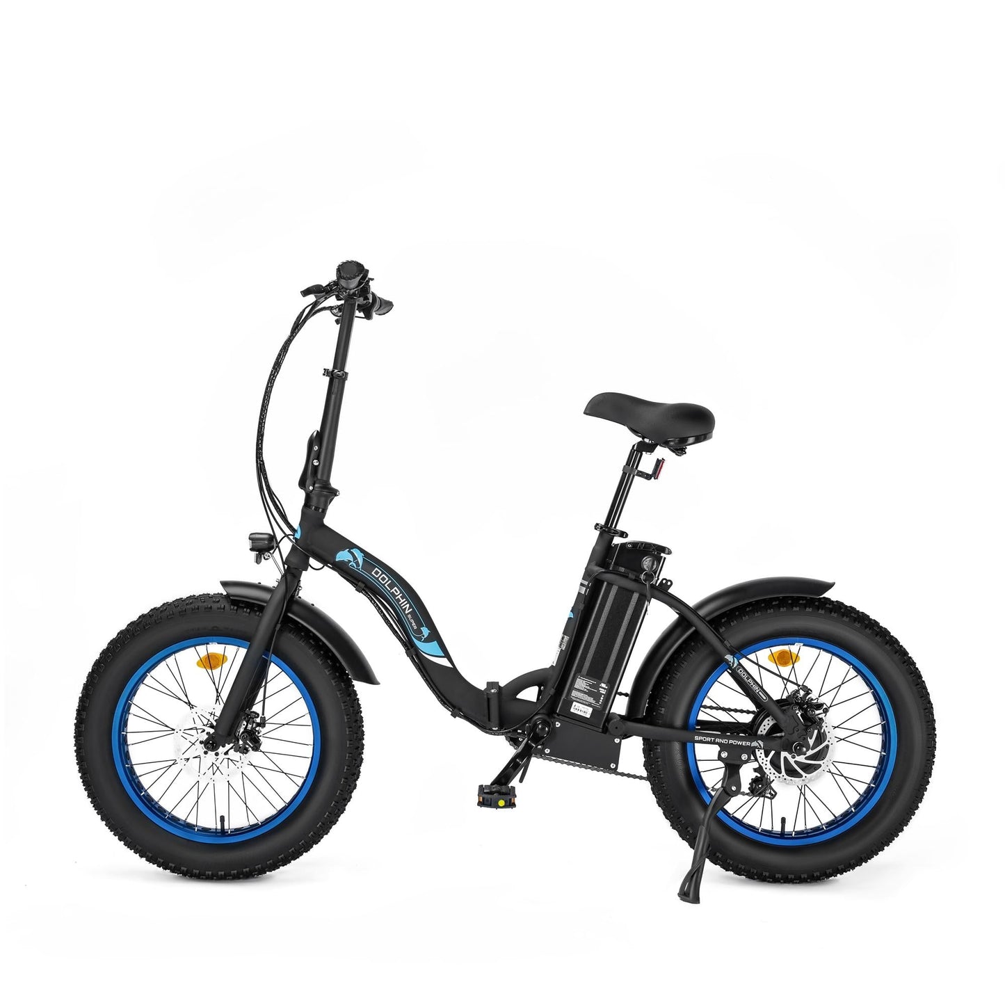 Ecotric Dolphin Long Distance Step Thru Folding Fat Tire Electric Bike w/ 500W