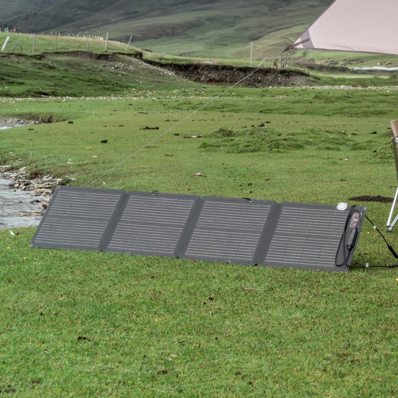 EcoFlow 110W Portable Solar Panel - Foldable Waterproof & Dustproof for Camping, RVs, Backyard Use