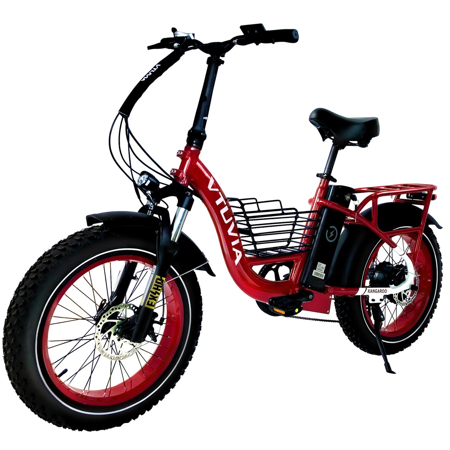 Vtuvia Kangaroo Step Thru 20 Inch Fat Tire Electric Bike - 750W with Suspension