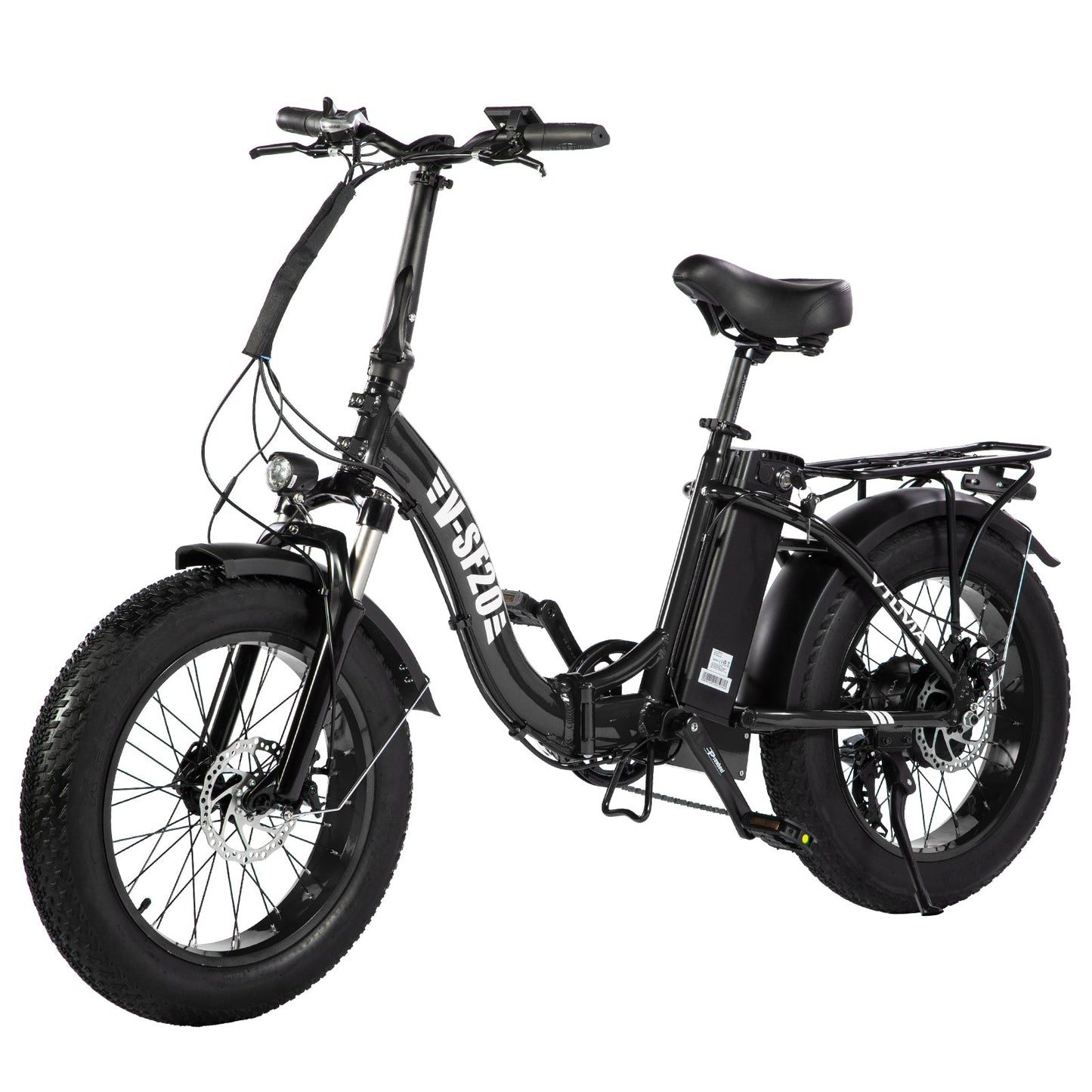Vtuvia SF20 Step-Thru Fat Tire Folding Electric Bike - 750W All Terrain with Front Suspension Fork