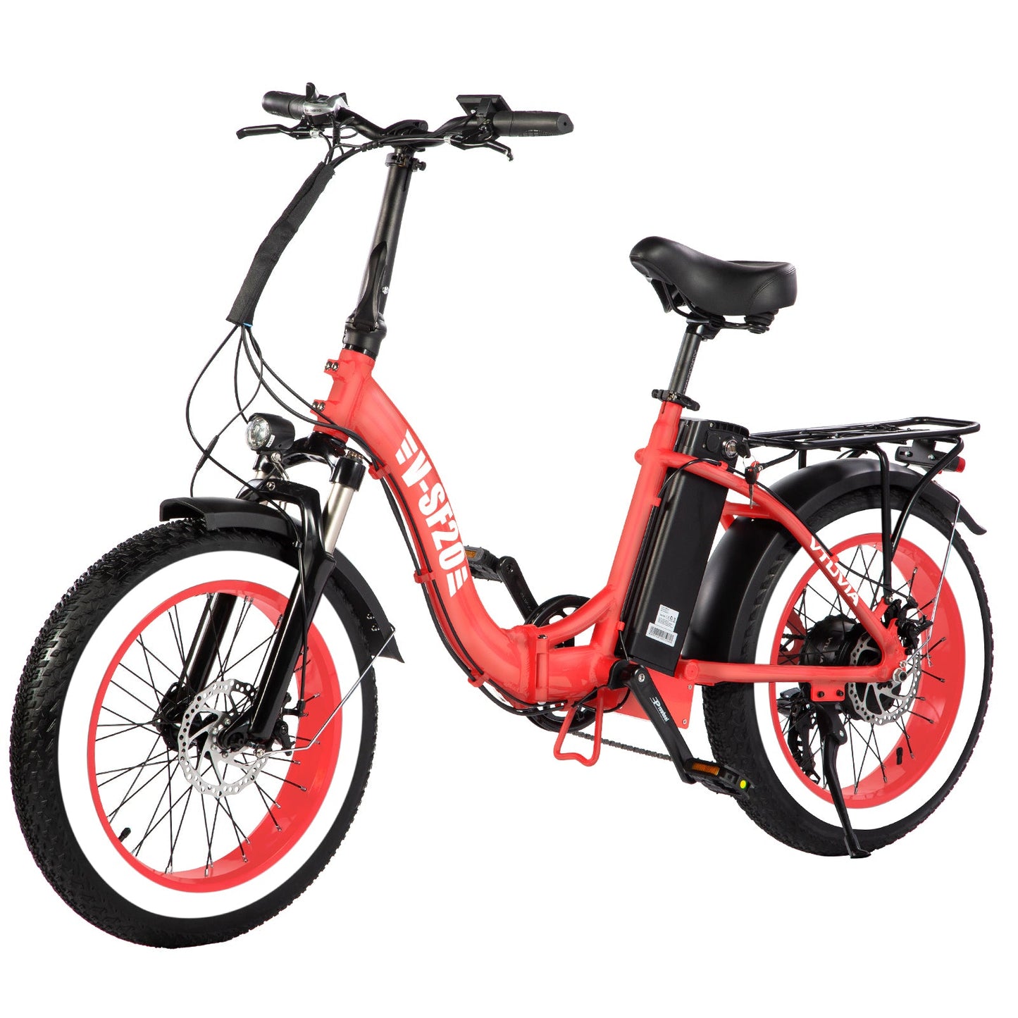 Vtuvia SF20 Step-Thru Fat Tire Folding Electric Bike - 750W All Terrain with Front Suspension Fork