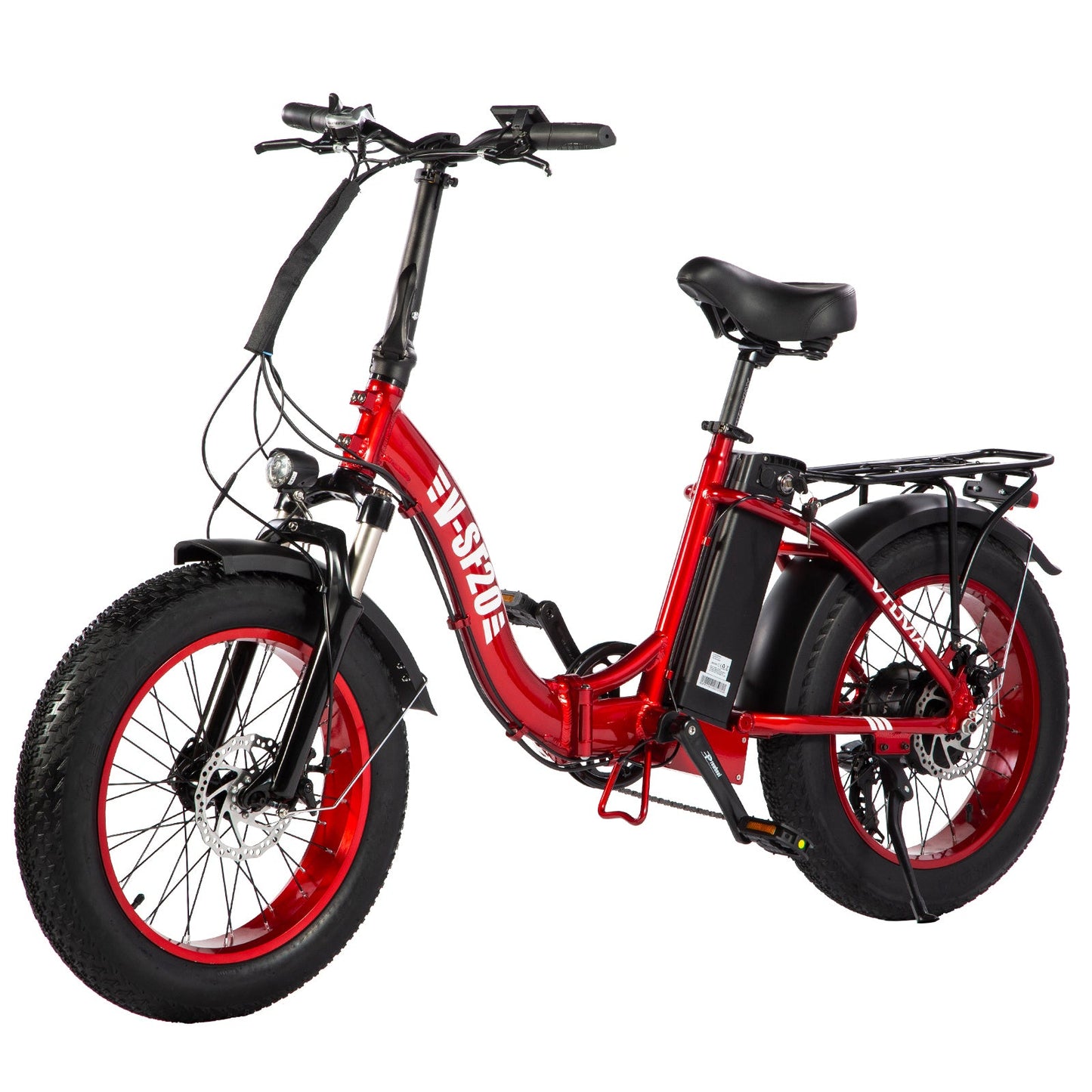 Vtuvia SF20 Step-Thru Fat Tire Folding Electric Bike - 750W All Terrain with Front Suspension Fork