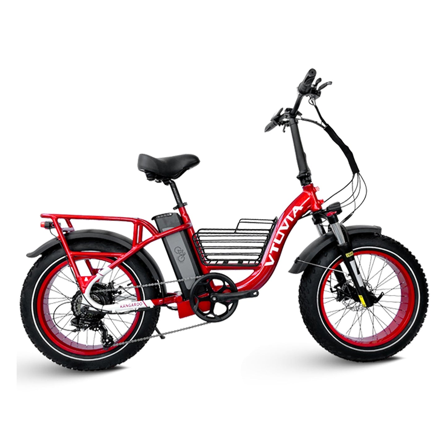 Vtuvia Kangaroo Step Thru 20 Inch Fat Tire Electric Bike - 750W with Suspension