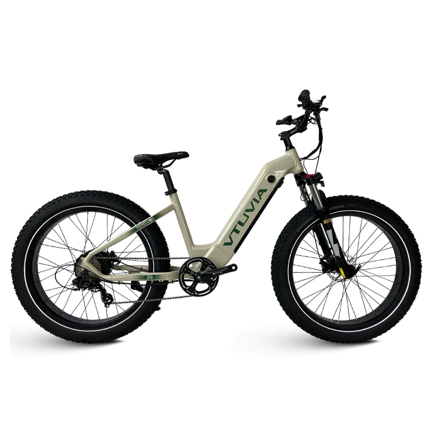 Vtuvia Reindeer Step-Thru Anti-Puncture Fat Tire Electric Bike - 750W with Suspension Fork