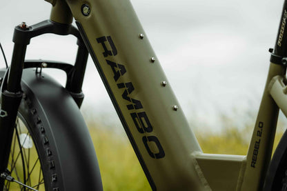 Rambo Rebel 2.0 - 1000Watt Ultra Quiet Mid Drive Motor, Fat Tire Electric Hunting Bike