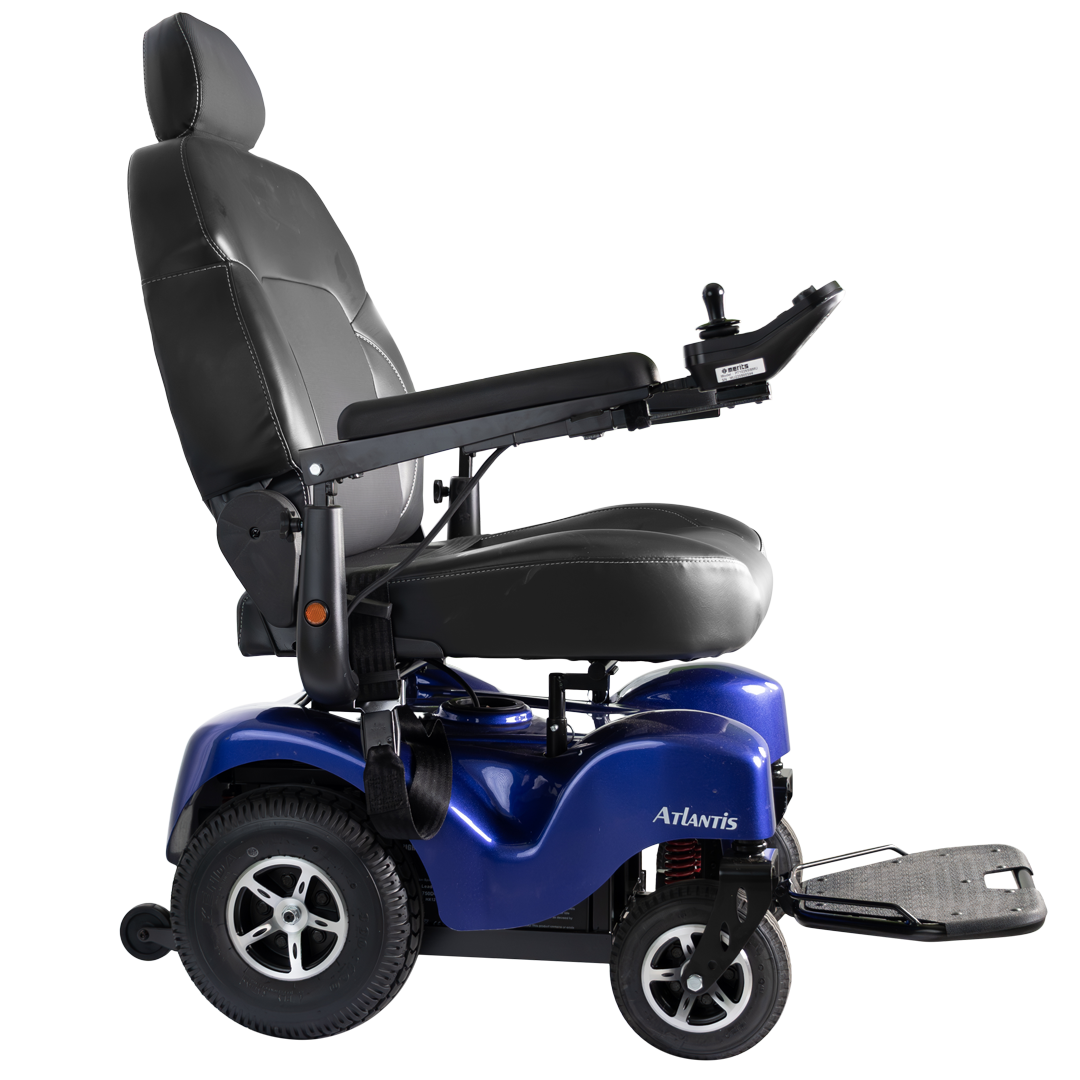 Merits P710 Atlantis Super Heavy-Duty Bariatric Power Wheelchair - Extended Long Range, w/ Anti Flat Tires, 600lbs Weight Capacity