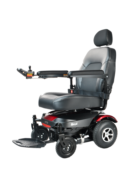 Merits Regal P310 Power Wheelchair Mobility - Flip Up Arm Rest, Anti Flat Tires, 300 Lbs Weight Capacity