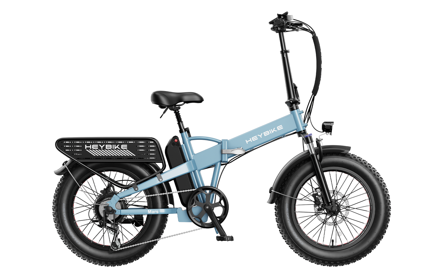 HeyBike Mars 2.0 - Folding 20" x 4" Fat Tire Electric Bike, w/ Front Suspension