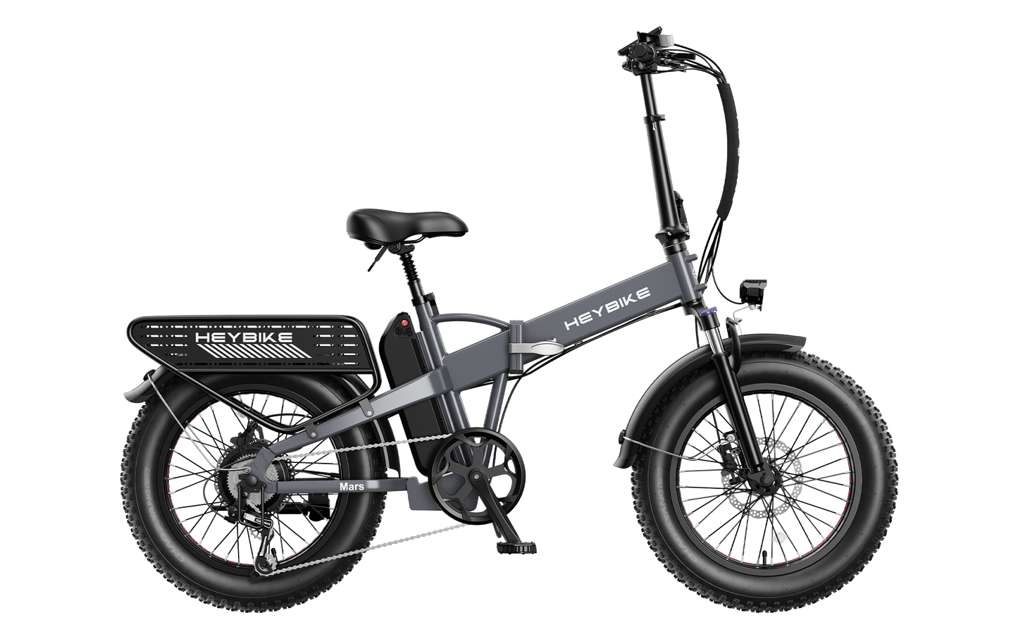 HeyBike Mars 2.0 - Folding 20" x 4" Fat Tire Electric Bike, w/ Front Suspension