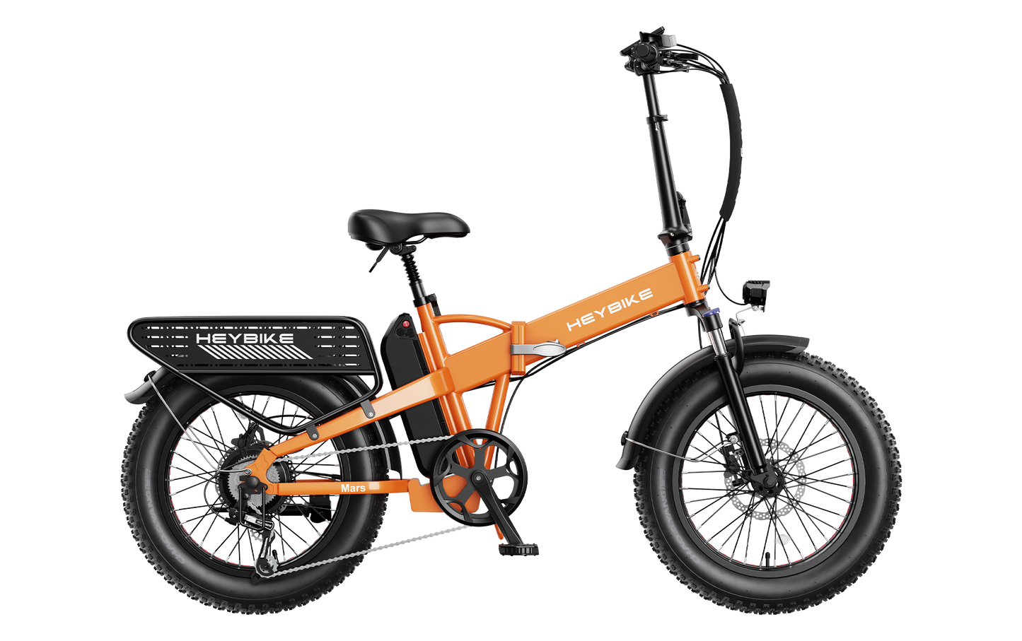 HeyBike Mars 2.0 - Folding 20" x 4" Fat Tire Electric Bike, w/ Front Suspension