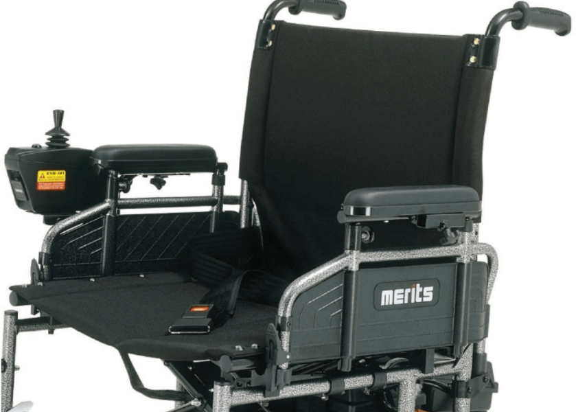 Merits P182 Heavy-Duty Travel Ease Folding Bariatric Power Wheelchair - 600lbs Weight Capacity