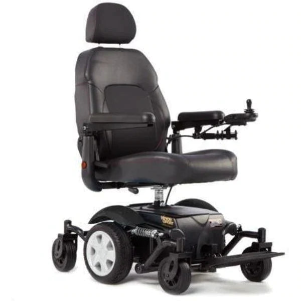 Merits P326A Vision Sport Folding Power Wheelchair - up to 135° Recline, 300lbs Weight Capacity, Solid Anti Flat Tires