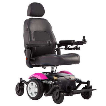 Merits P326A Vision Sport Folding Power Wheelchair - up to 135° Recline, 300lbs Weight Capacity, Solid Anti Flat Tires