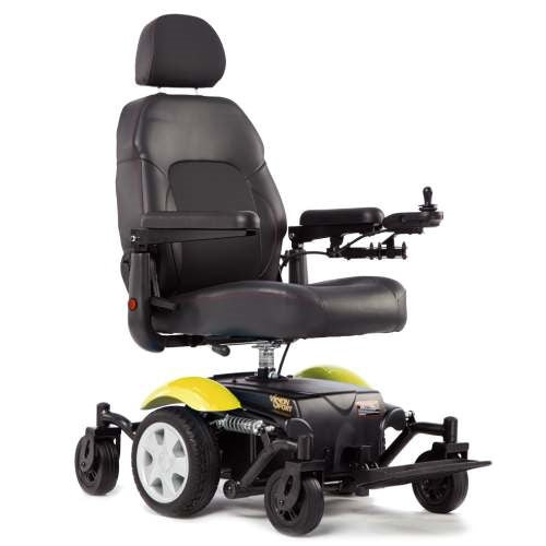 Merits P326A Vision Sport Folding Power Wheelchair - up to 135° Recline, 300lbs Weight Capacity, Solid Anti Flat Tires