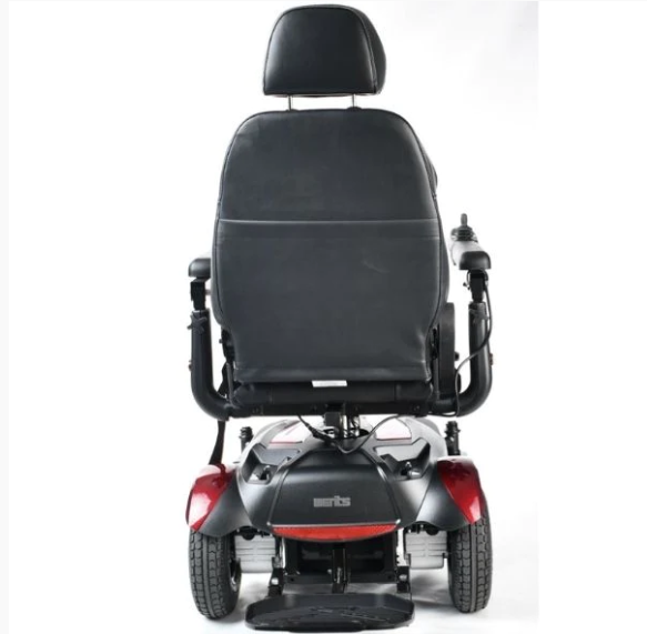 Merits P312 Dualer Compact FWD/RWD Long Distance Power Chair - 180° Swivel Seat, 300lbs Weight Capacity, w/ PU Anti-Flat Tires