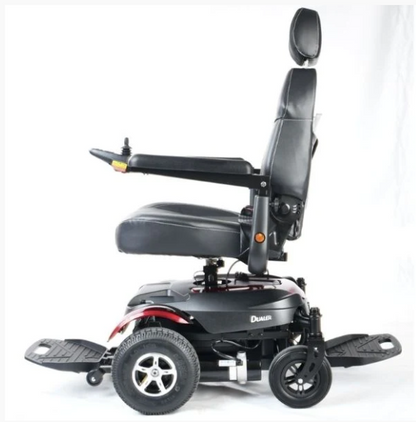 Merits P312 Dualer Compact FWD/RWD Long Distance Power Chair - 180° Swivel Seat, 300lbs Weight Capacity, w/ PU Anti-Flat Tires