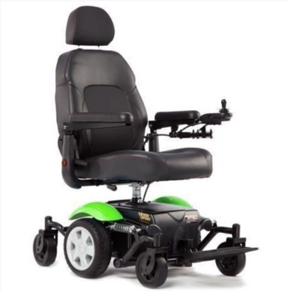 Merits P326A Vision Sport Folding Power Wheelchair - up to 135° Recline, 300lbs Weight Capacity, Solid Anti Flat Tires